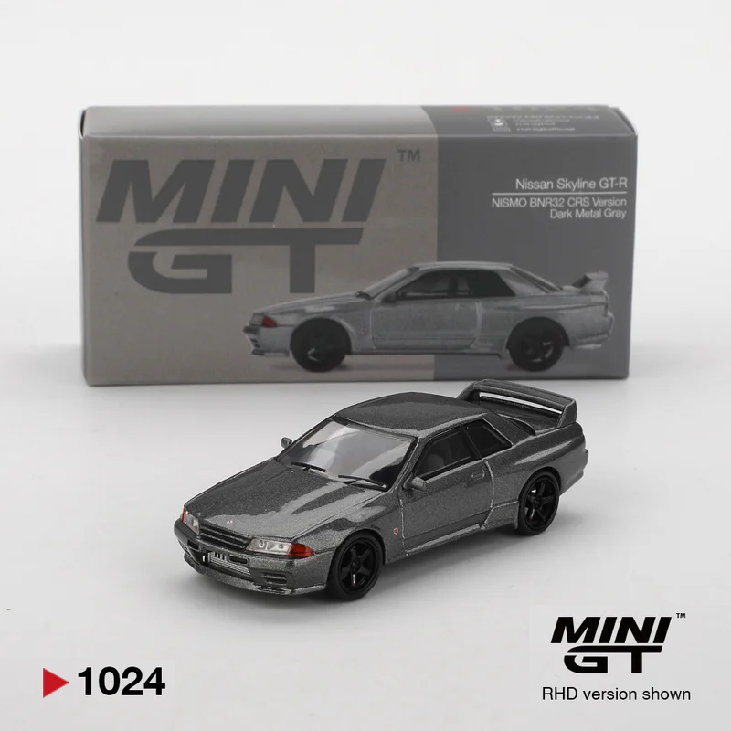 Nissan Skyline Gt-R Nismo BNR32 CRS Version Dark Metal Grey - 1024 - Mini GT