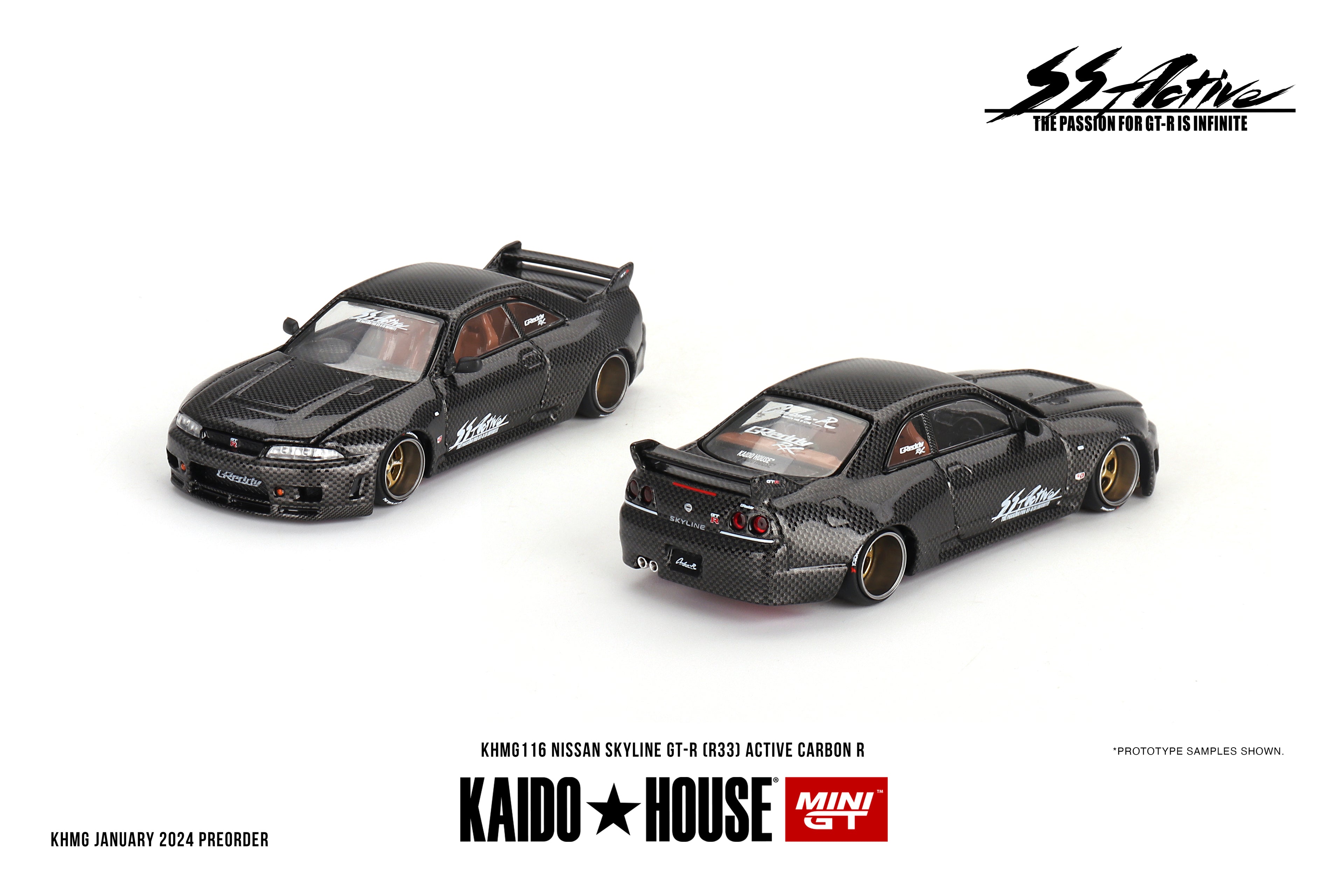 Nissan Skyline Gt-R (R33) Active Carbon R V1 - 116 - Mini GT