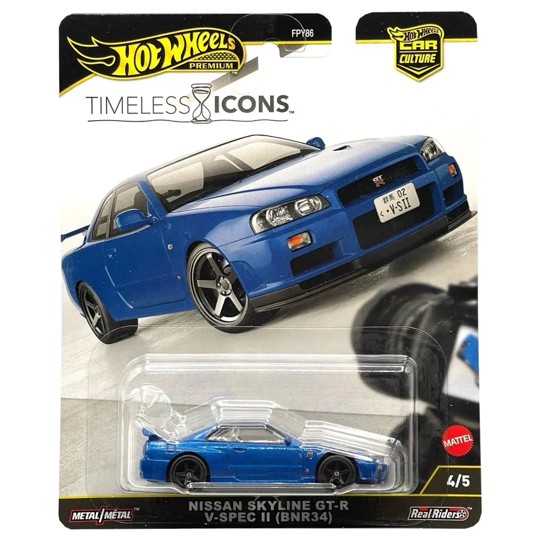 Nissan Skyline Gt-R V-Spec II (BNR34) - Timeless Icons 4/5 - Hot Wheels