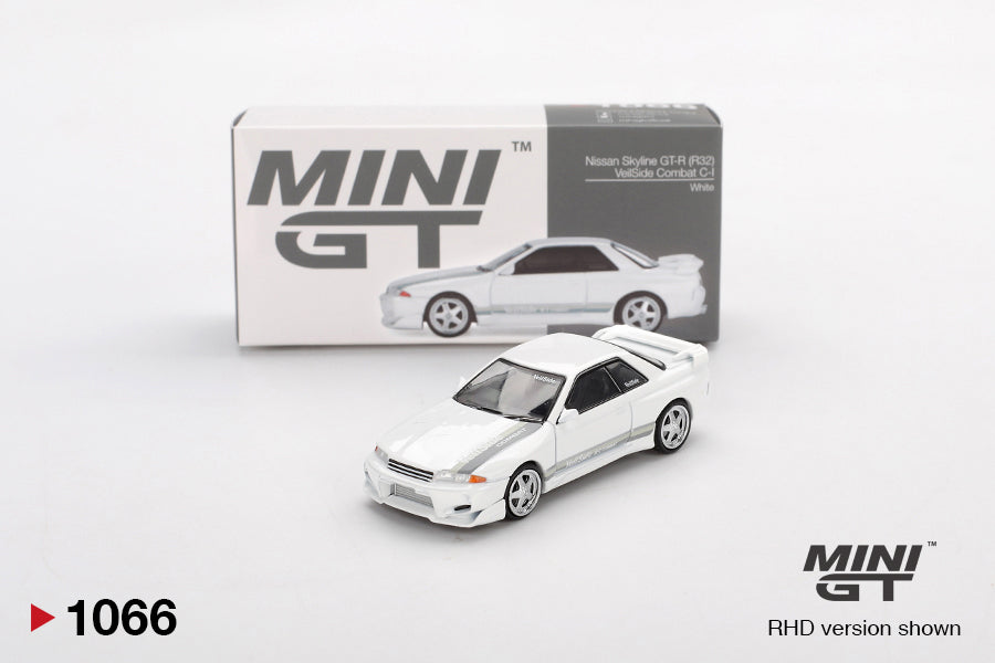 Nissan Skyline Gt-r (R32) Veilseid Combat White - 1066 - Mini GT