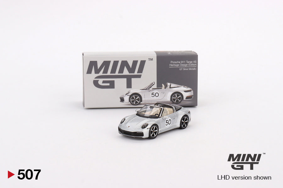 Porsche 911 Targa 4S Heritage Design Edition (Gt Silver Metallic) - 507 - Mini GT