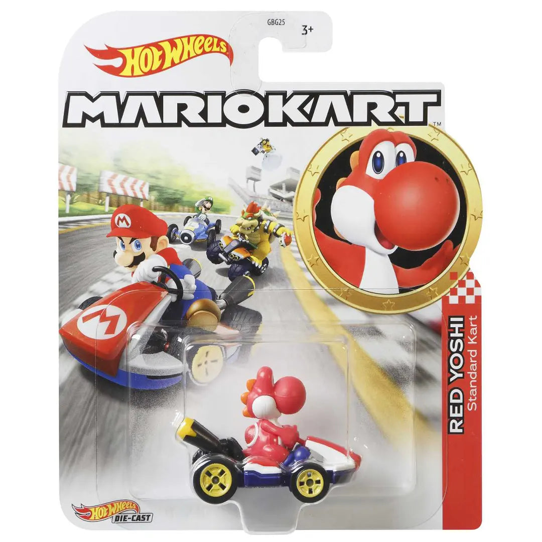 Red Yoshi - Standard Kart - Mario Kart 3/8 - Hot Wheels