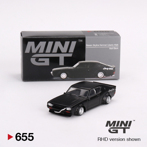 Nissan Skyline Kenmeri Liberty Walk – Matt Black - 655 - Mini GT