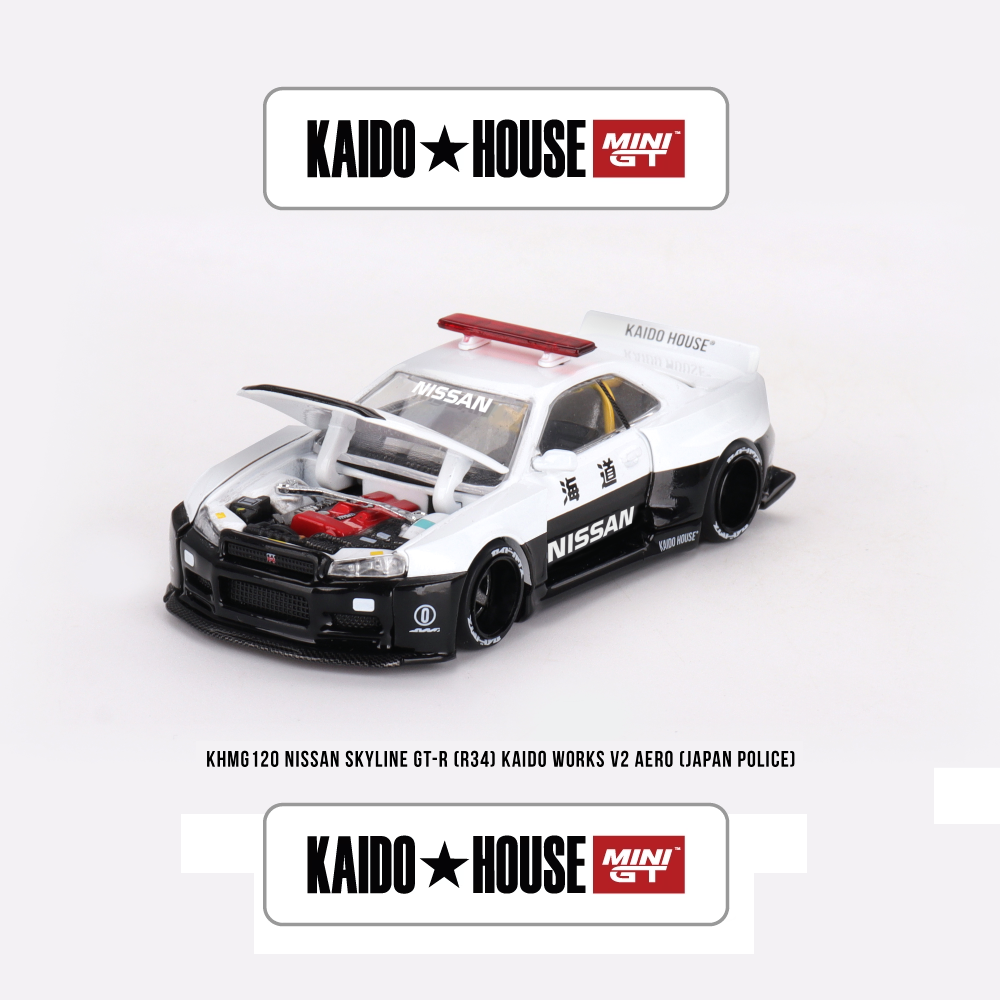 Nissan Skyline GTR R34 Kaido House V2 Aero - 120 - Mini GT