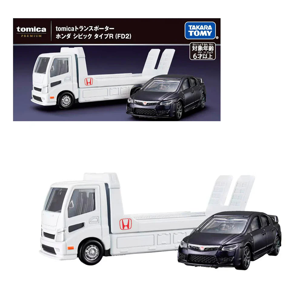 TRANSPORTER HONDA CIVIC TYPE R (FD2) - Tomica Premium - Takara Tomy