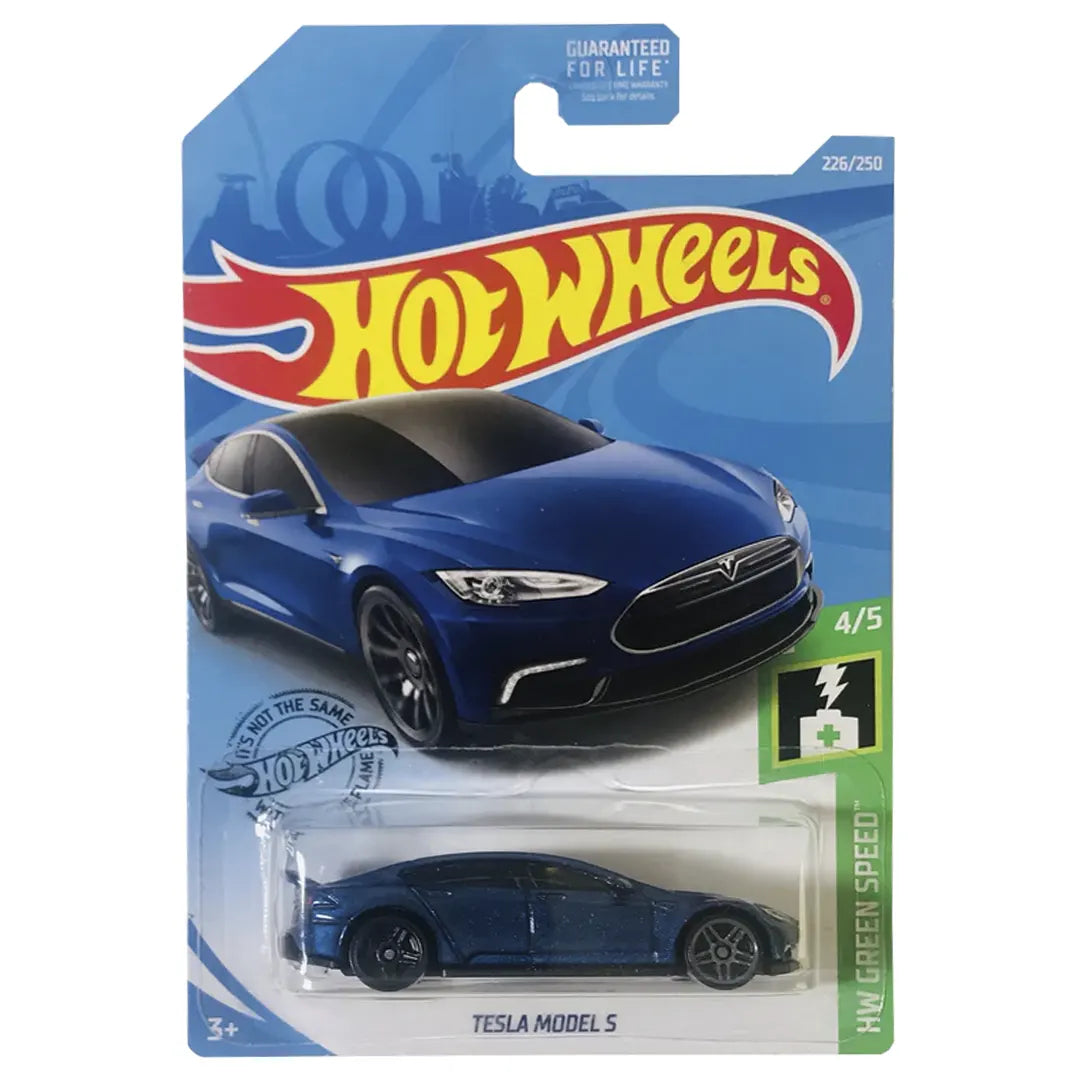 Tesla Model S - Green Speed 4/5 - Hot Wheels