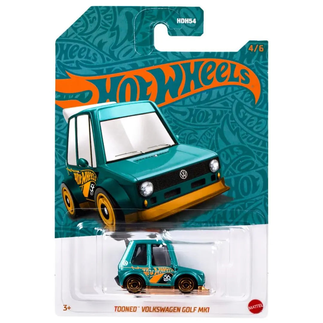 Tooned Volkswagen Golf MK1 - Green and Gold 4/6 - Hot Wheels