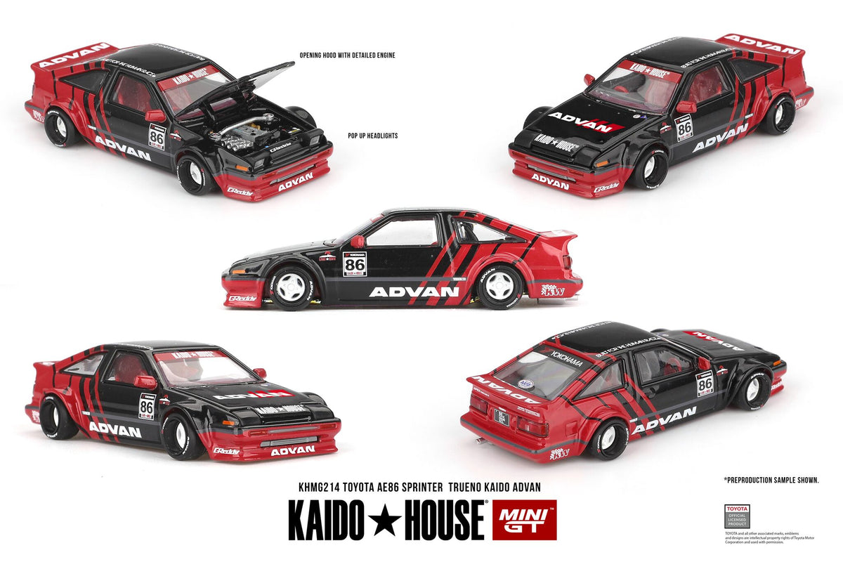 Toyota Ae86 Sprinter Trueno Kaido Advan - 214 - Mini GT