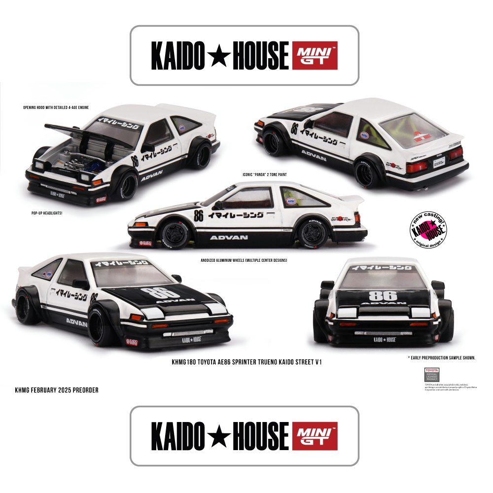 Toyota Sprinter Trueno KAIDO WORKS IMA RACING V1 - 180 - Mini GT