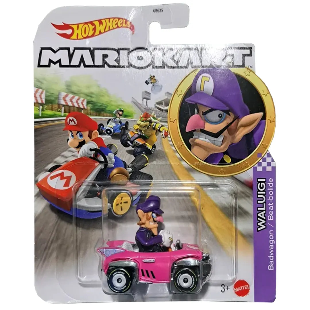 Waluigi - Badwagon - Mario Kart 8/8 - Hot Wheels