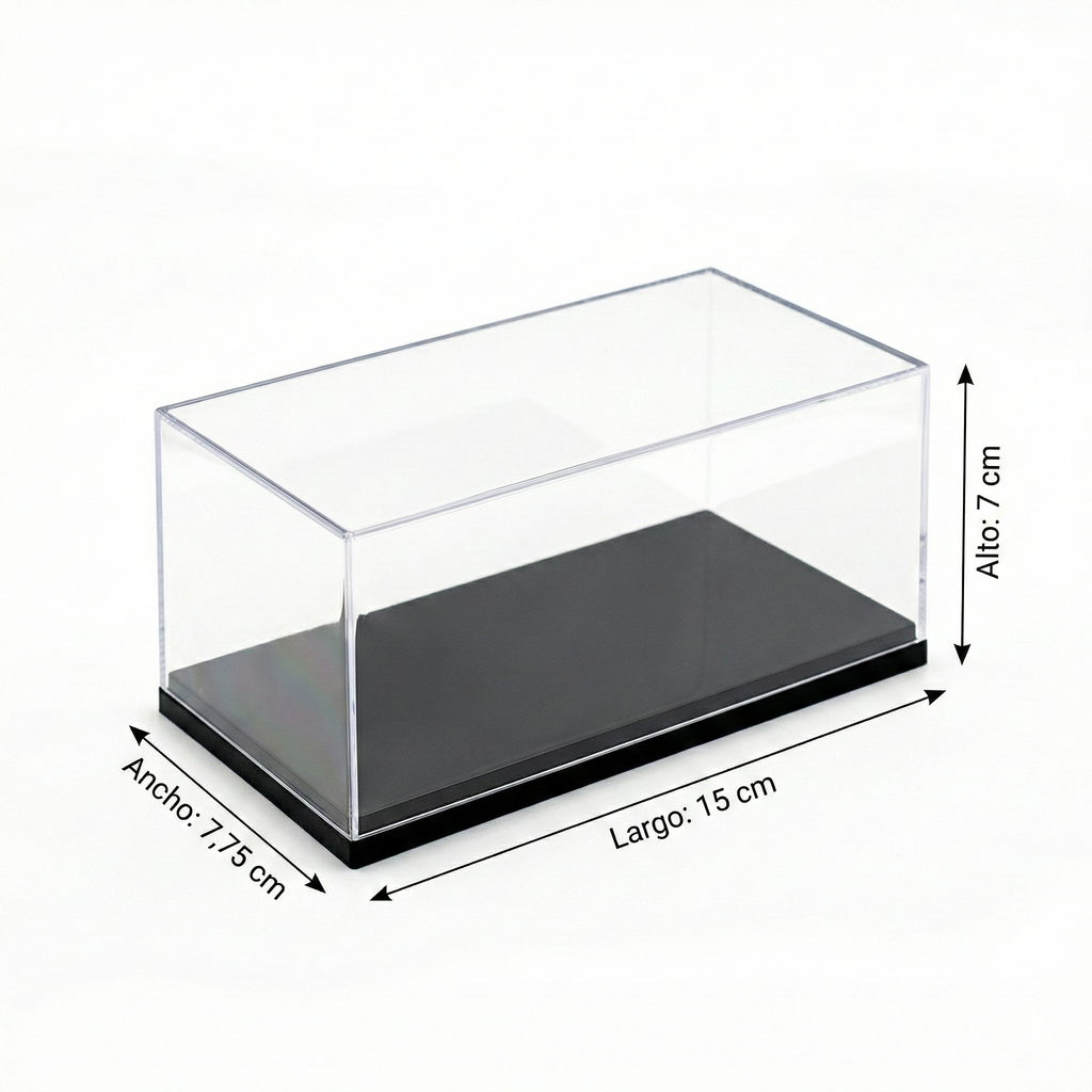 Caja Acrílica para Autos Escala 1:43 - 15 x 7.75 x 7 cm