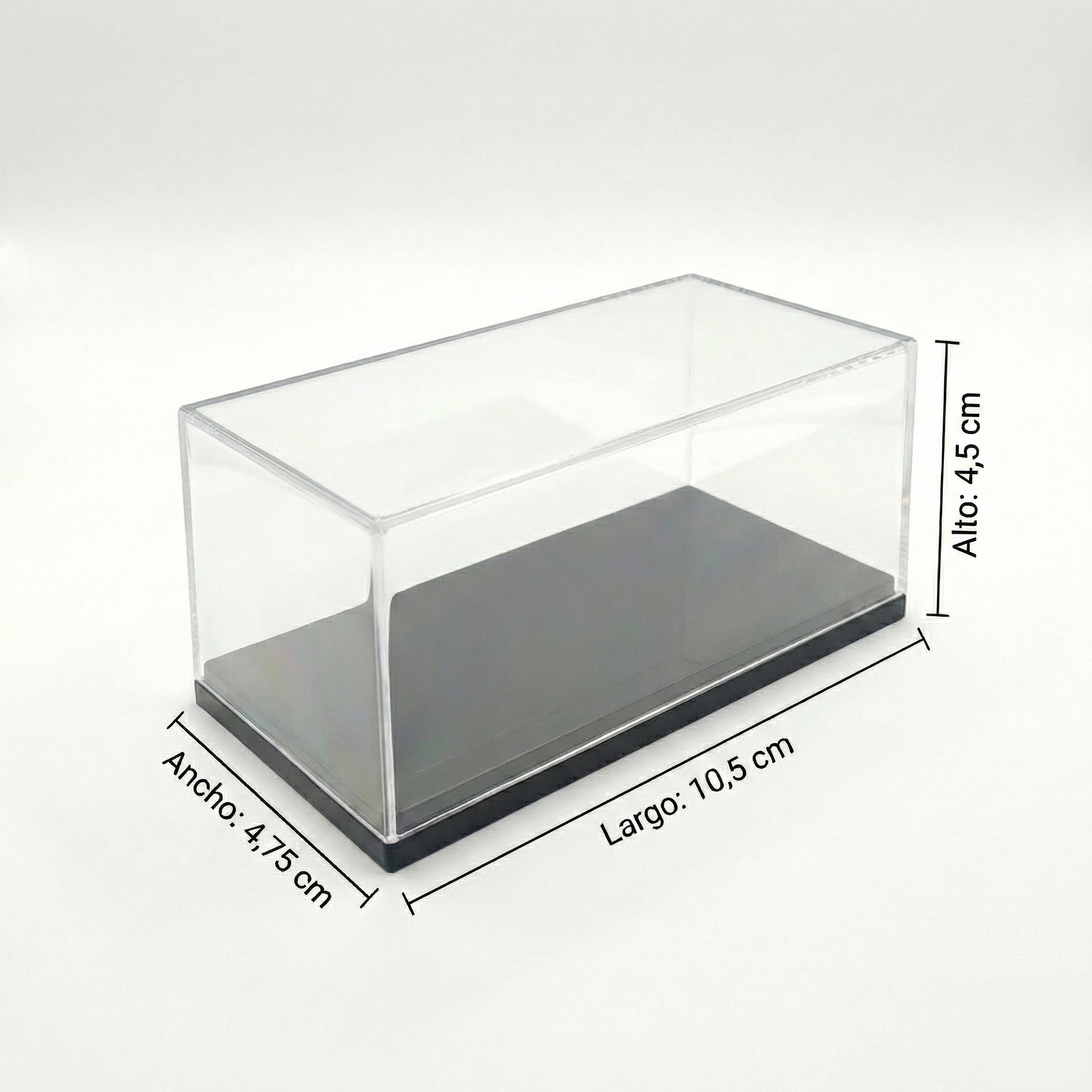 Caja Acrílica para Autos Escala 1:64 - 10.5 x 4.75 x 4.5 cm
